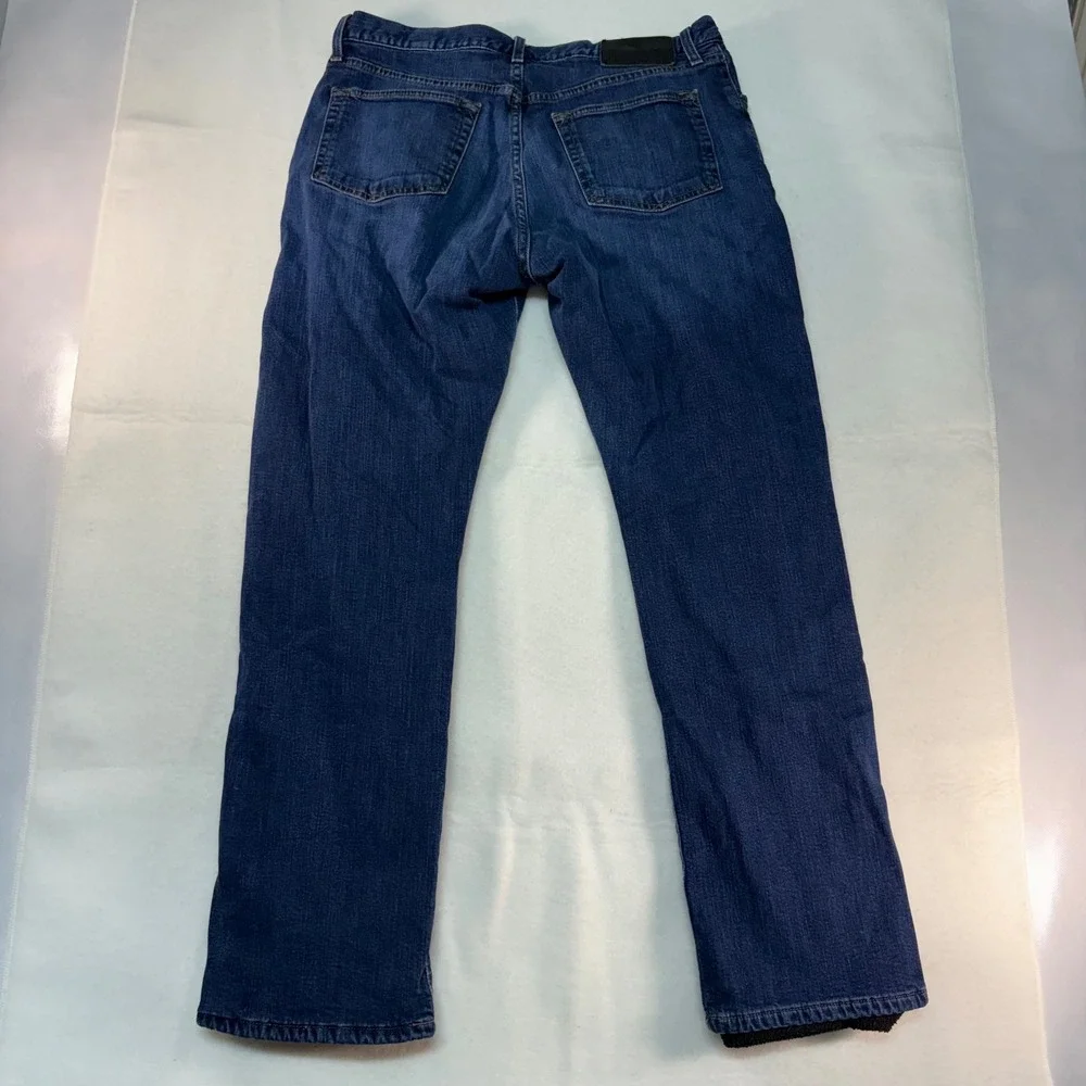Eddie‎ Bauer Women Straight Fit Fleece Lined Jeans Dark Wash Size 35
